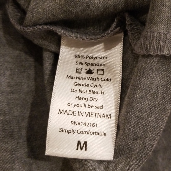 LULAROE Size M Grey with multi Print Sleeves Top - Picture 6 of 6